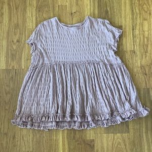 Urban Outfitters dusty pink shirt sleeve a-line baby doll tee